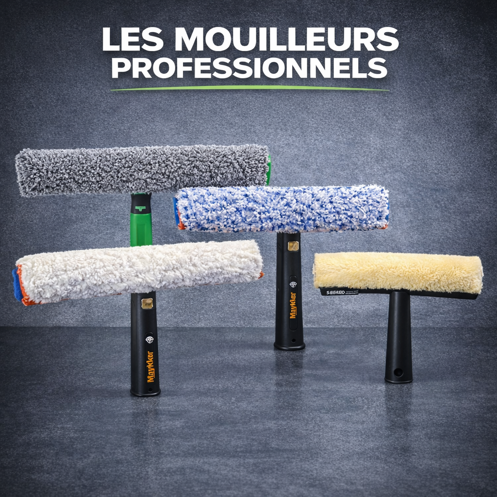Mouilleur  professionnel : efficacité maximale sur vitres sales