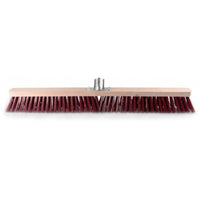 Balai d'atelier PVC rouge 80 cm avec douille métal pour nettoyage industriel