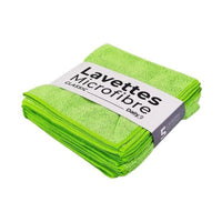 Lavette microfibre Classic Daily K verte en lot de 5
