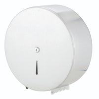 Distributeur papier toilette Jumbo 220 en acier époxy blanc