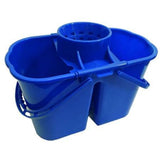 Seau 12 L Double Compartiment avec Essoreur Bleu