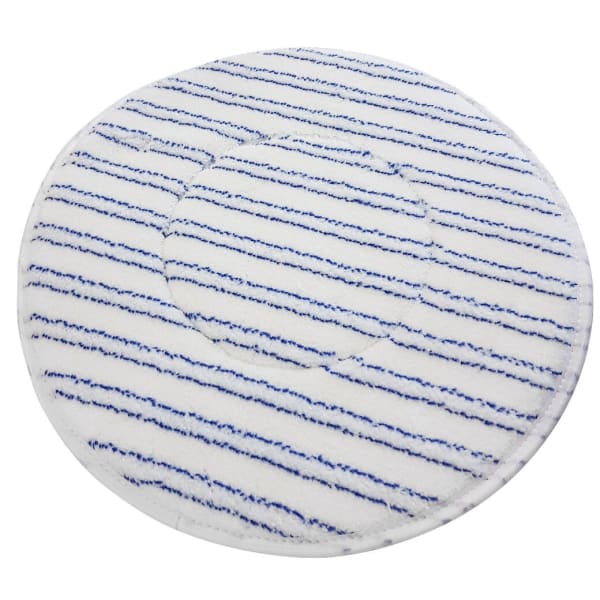 DISQUE MOQUETTE MICROFIBRE BLANC RAYE BLEU 17’’ 432MM