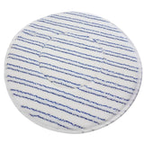DISQUE MOQUETTE MICROFIBRE BLANC RAYE BLEU 17’’ 432MM