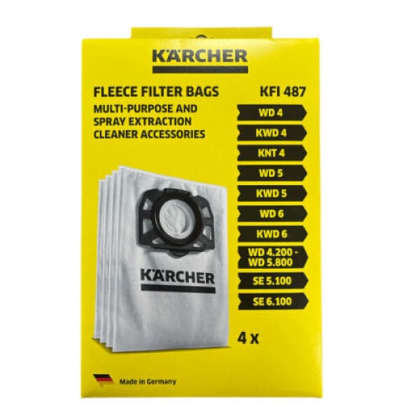 Sac pour aspirateur Kärcher KFI 357 WD 2 PLUS WD3 KWD SE 4001 sacs  filtrants non