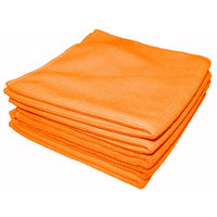 Chiffon microfibre tissé orange 40x40 cm pour nettoyage professionnel