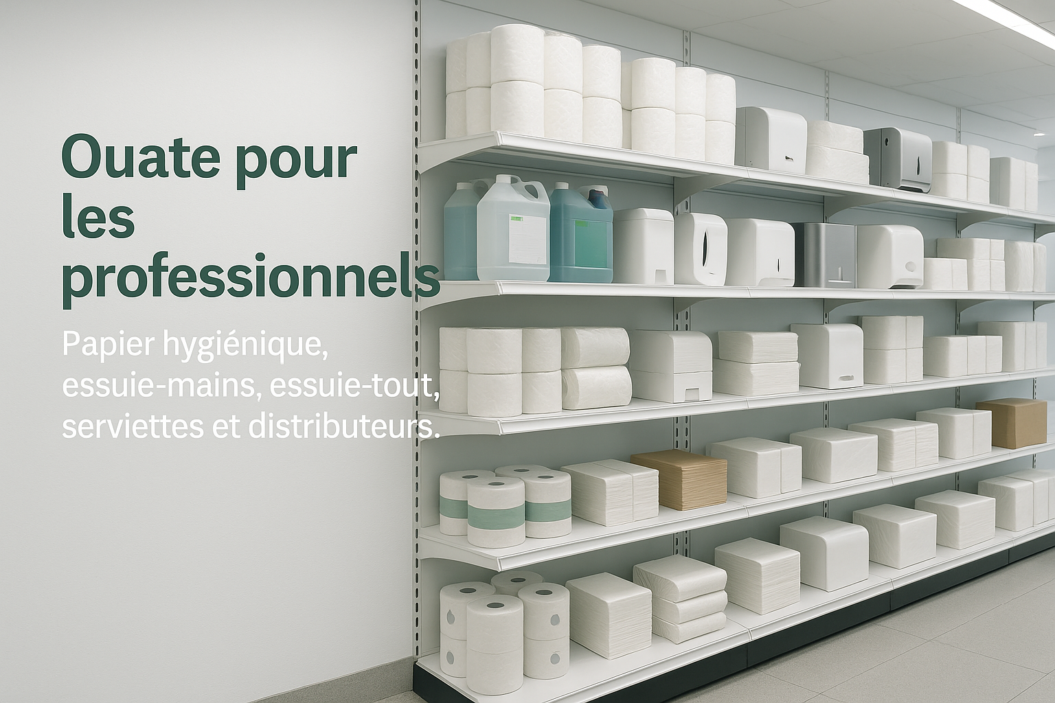 papier hygiénique essuis tout essui main serviettes chez Procleantools