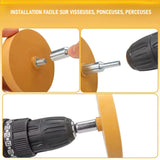 disque caoutchouc retrait autocollant voiture